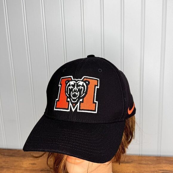 Georgia Mercer Bears Nike Dri Fit  Embroidered Adjustable Campus Black Cap Hat - Picture 2 of 8